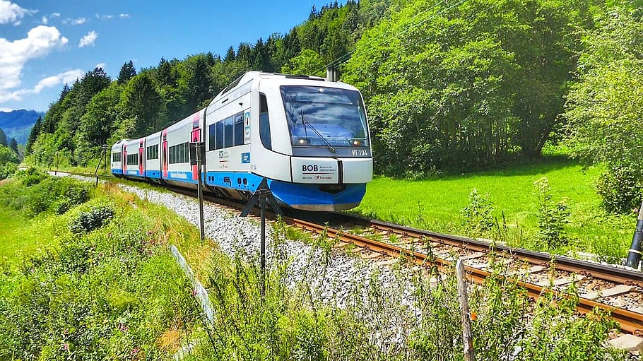 train, railway line, transport system, rail transportation HD wallpaper