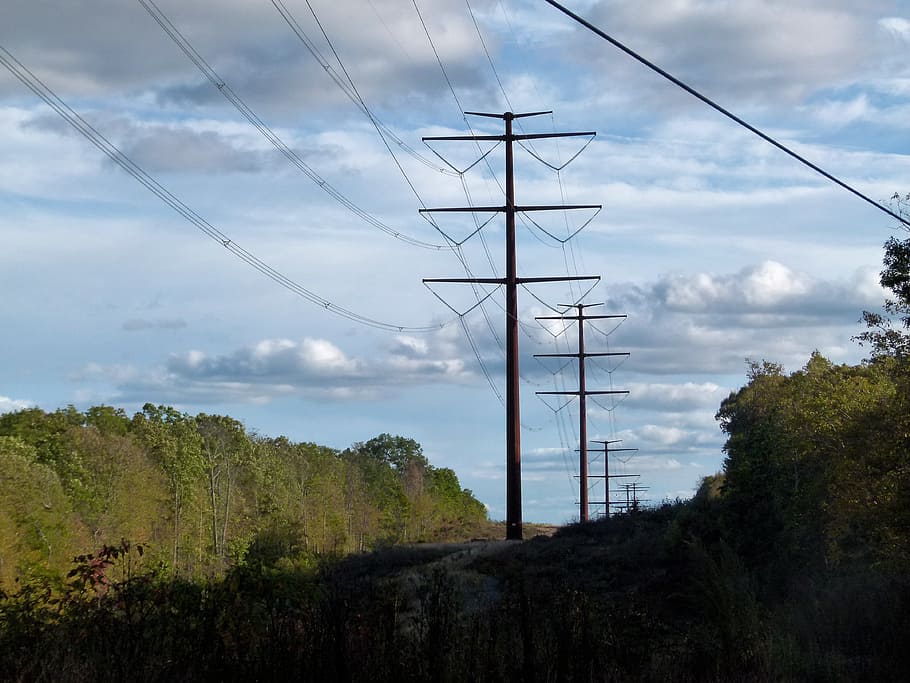 high voltage, electricity, lines, cable, sky, cloud - sky, electricity pylon HD wallpaper