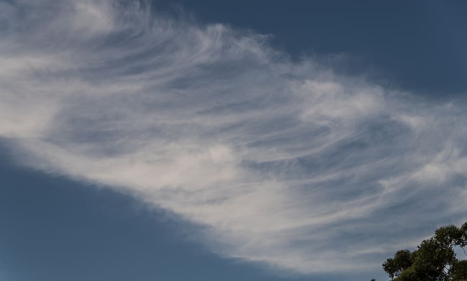 clouds, white, blue, fluffy, delicate, pattern, swirling, sky HD wallpaper