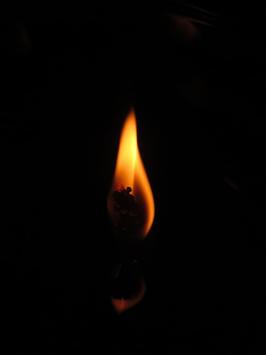 flame, candle, dark, darkness, light, one, single, black, night HD wallpaper