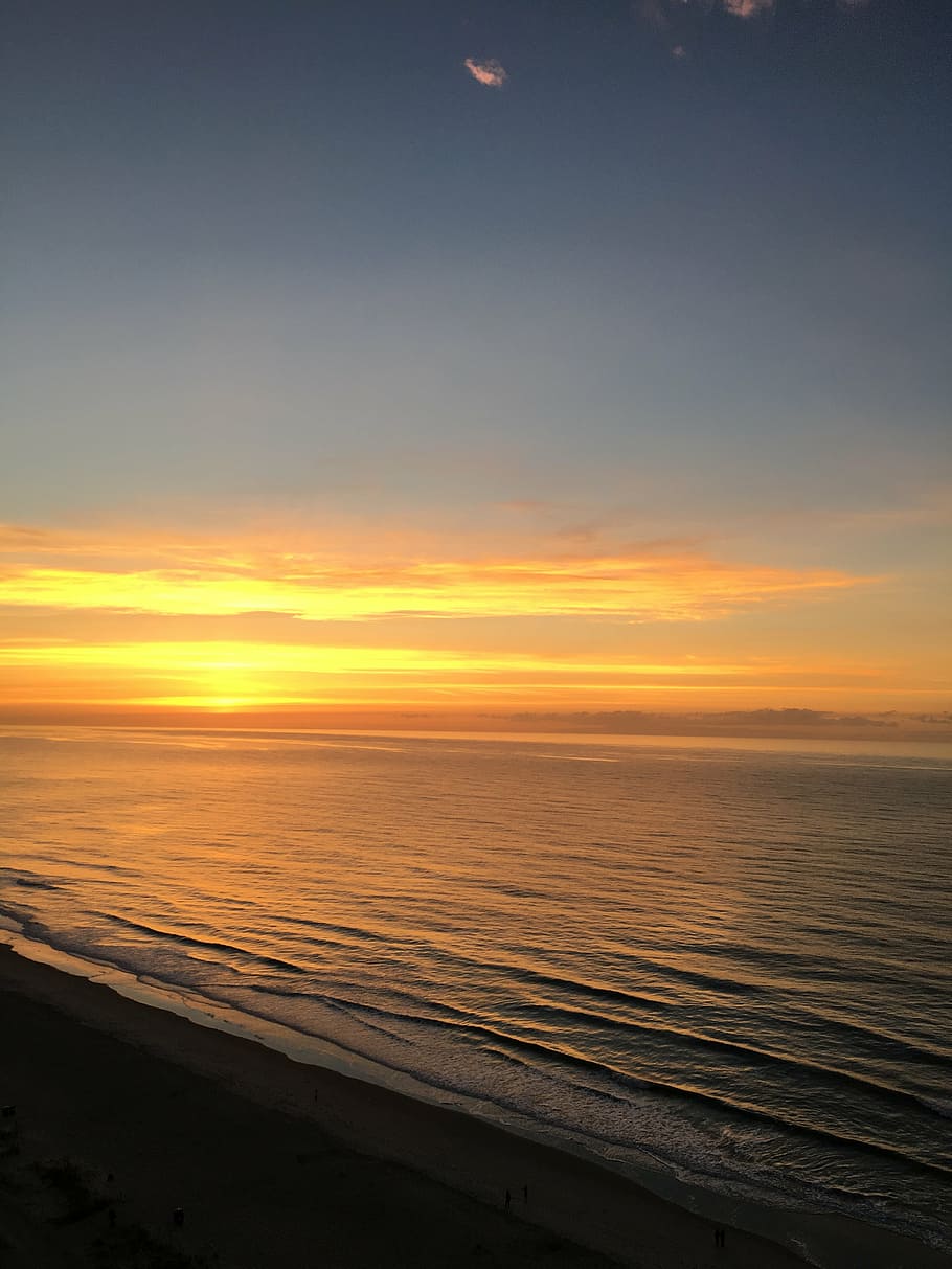 sunrise, beach, ocean, sunset, sky, scenics - nature, beauty in nature HD wallpaper
