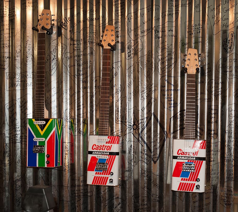 south africa, guitar, tin, text, communication, built structure HD wallpaper
