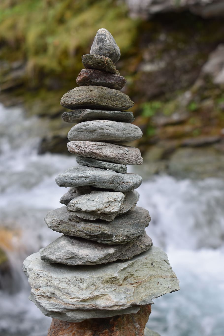nature, stone tower, meditation, balance, stone figure, stacked