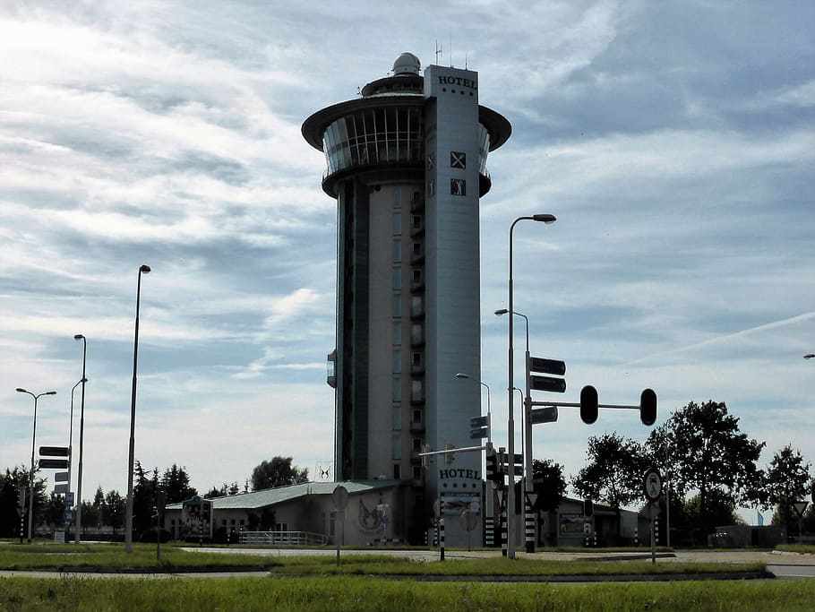 building, water tower, architecture, structure, modern, grey HD wallpaper