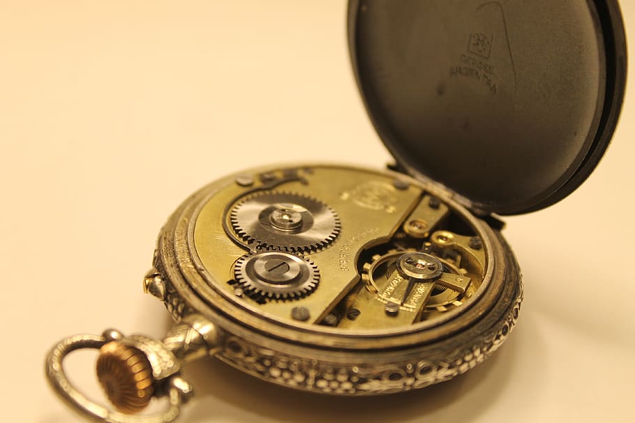 clock, minutes, hour, second, watches, time, pocket watch, antique HD wallpaper