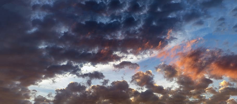 dark clouds during daytime, sky, clouds sky, sky clouds, blue sky clouds HD wallpaper