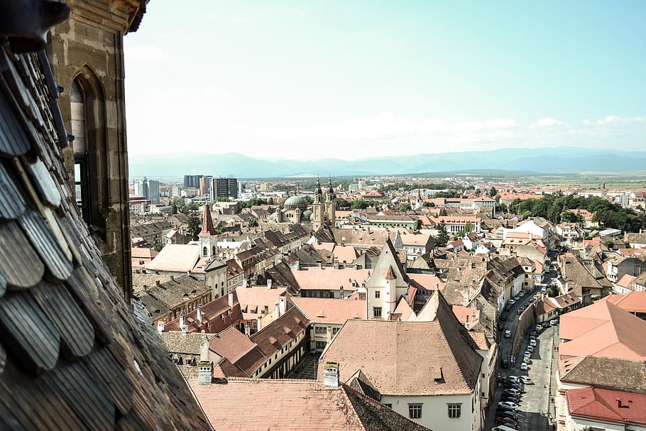 Sibiu, City, Tower, Architecture, Travel, romania, tourism, HD wallpaper