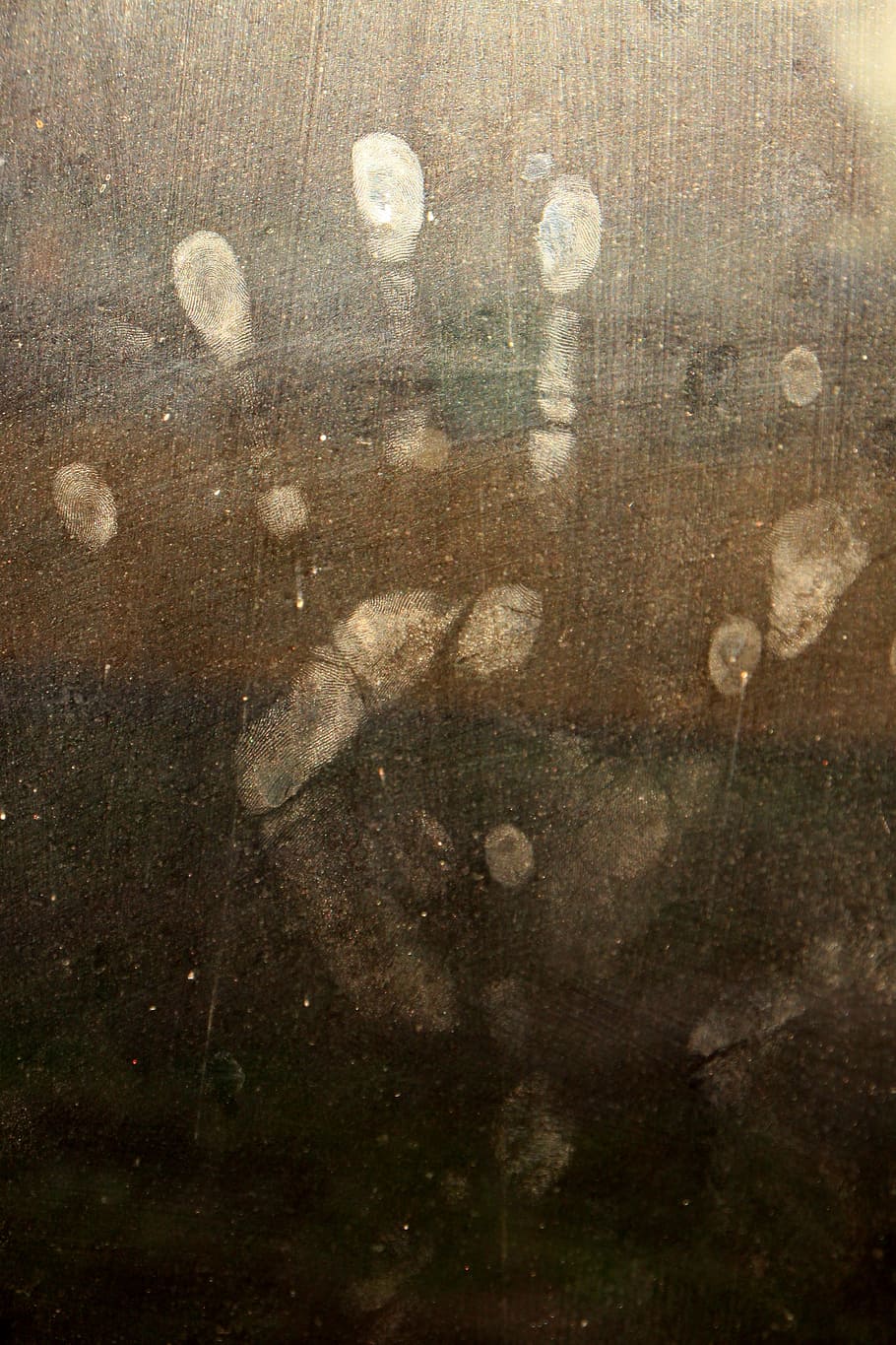 hand dirt print on glass, hands, finger, palm, trace, fingers