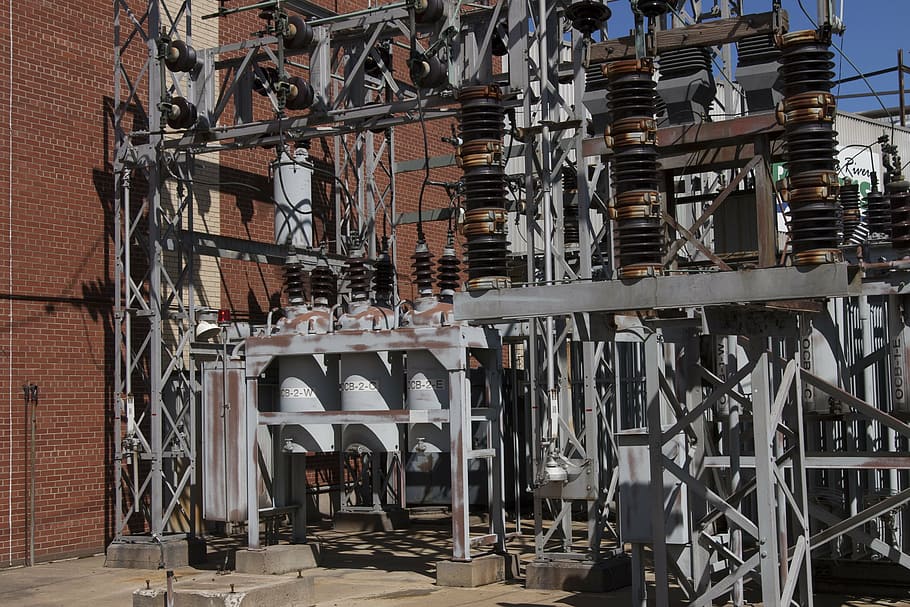 power generation, switchyard, electricity, transformers, transducers HD wallpaper