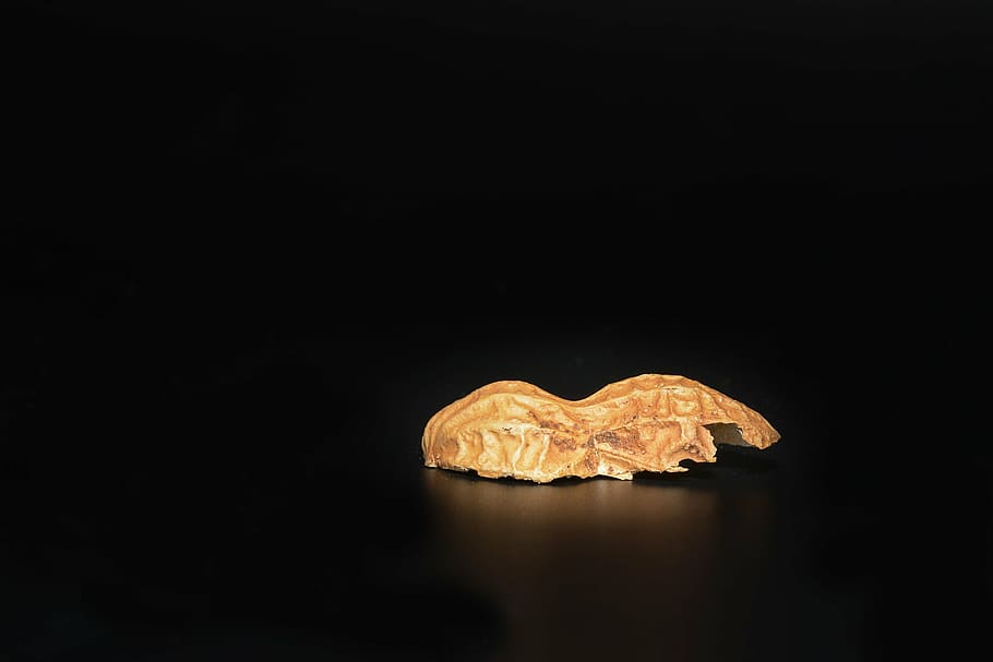 peanut, peanut shell, nutshell, cut in half, half nutshell, HD wallpaper