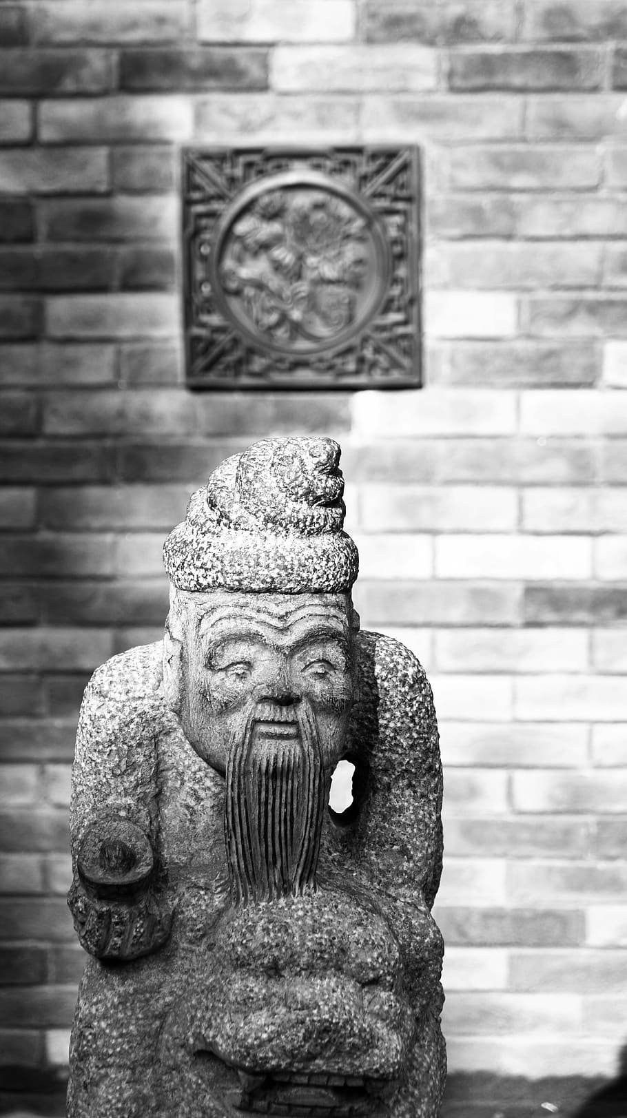 Stone, Statue, Black And White, art and craft, sculpture, no people HD wallpaper
