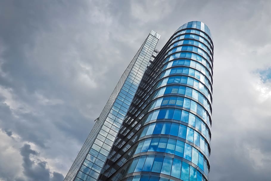architecture, facade, office building, modern, window, modern architecture HD wallpaper