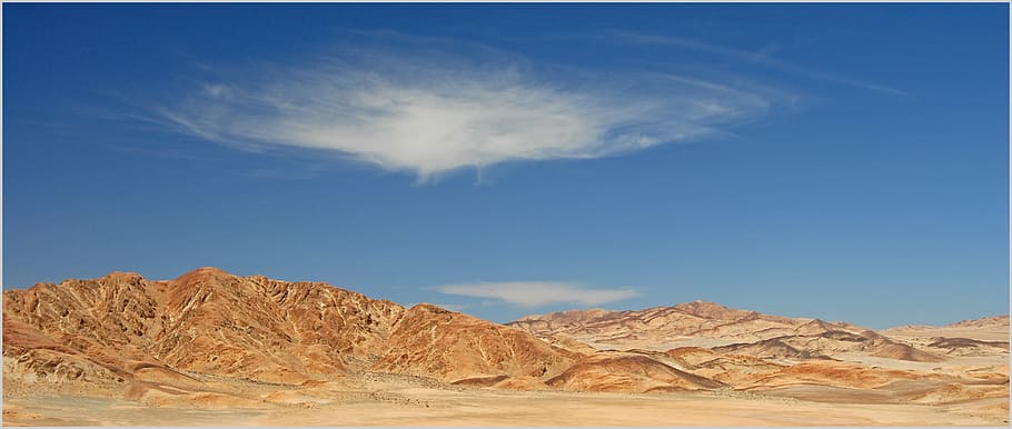 brown desert under cloudy sky, chile, landscape, mountains HD wallpaper
