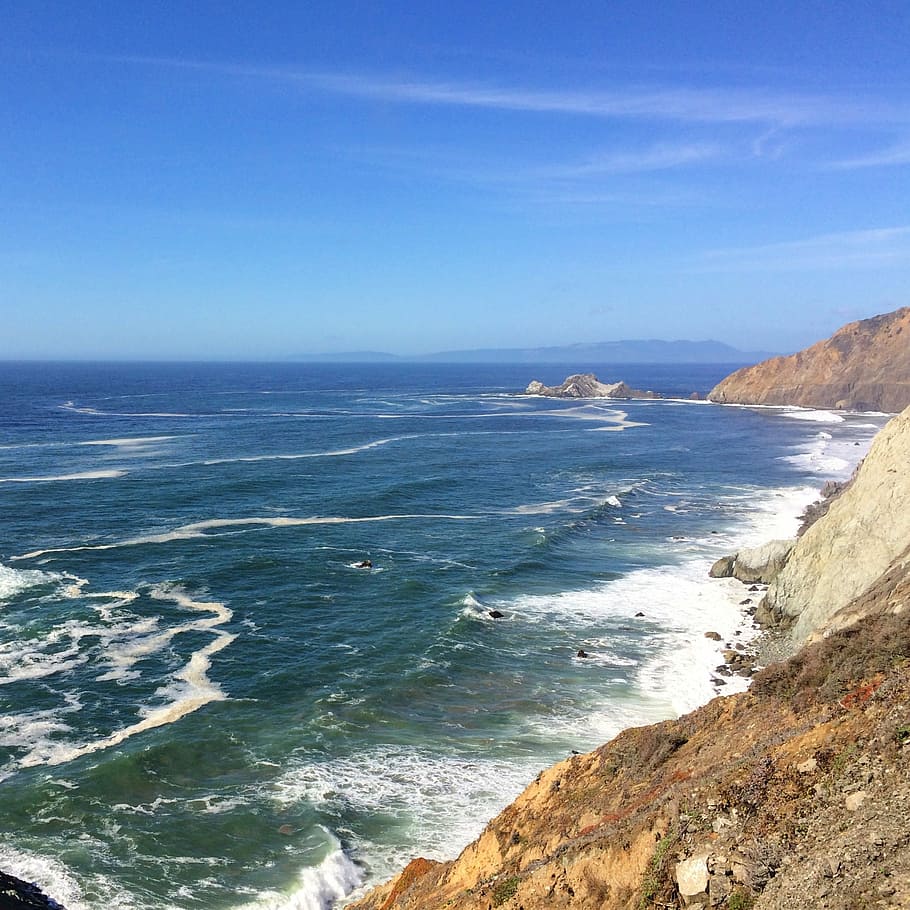 california, ocean, beach, coast, nature, sea, pacific, water, HD wallpaper