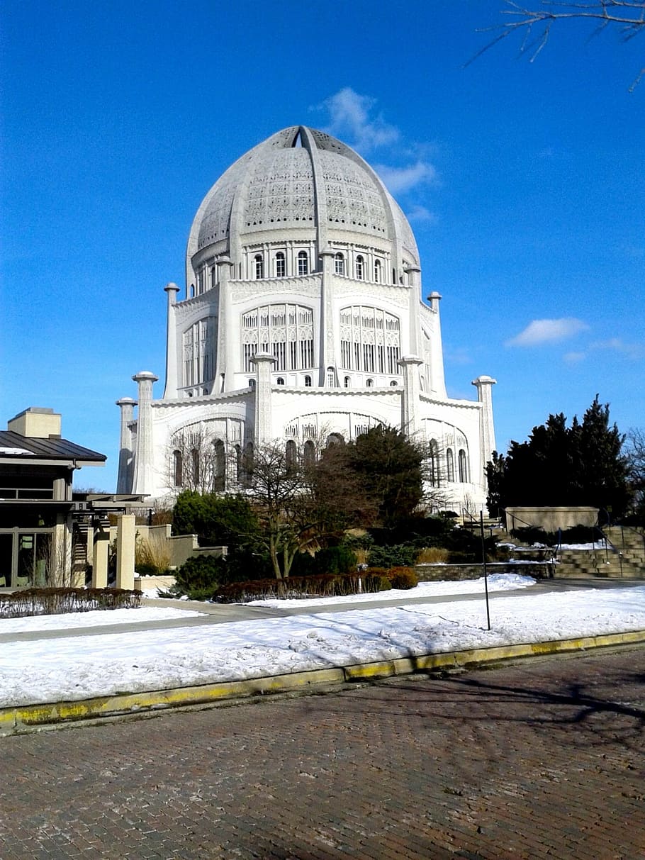 temple, baha'i, wilmette, openwork, architecture, religion HD wallpaper