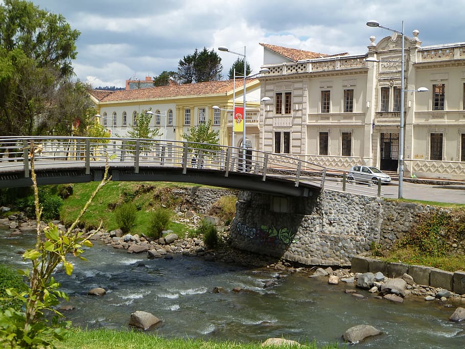 gray bridge over body of water, Cuenca, Ecuador, Travel, Scenery HD wallpaper