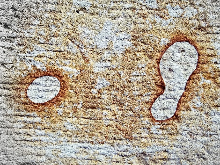 footsteps on brown area rug, Background, Stone, Wall, Texture HD wallpaper