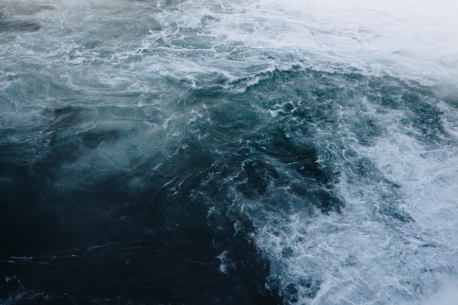 aerial photography of ocean waves, body of water, sea, nature HD wallpaper