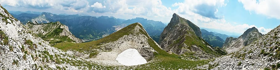 Mountains, Alps, Panorama, no people, day, nature, outdoors HD wallpaper