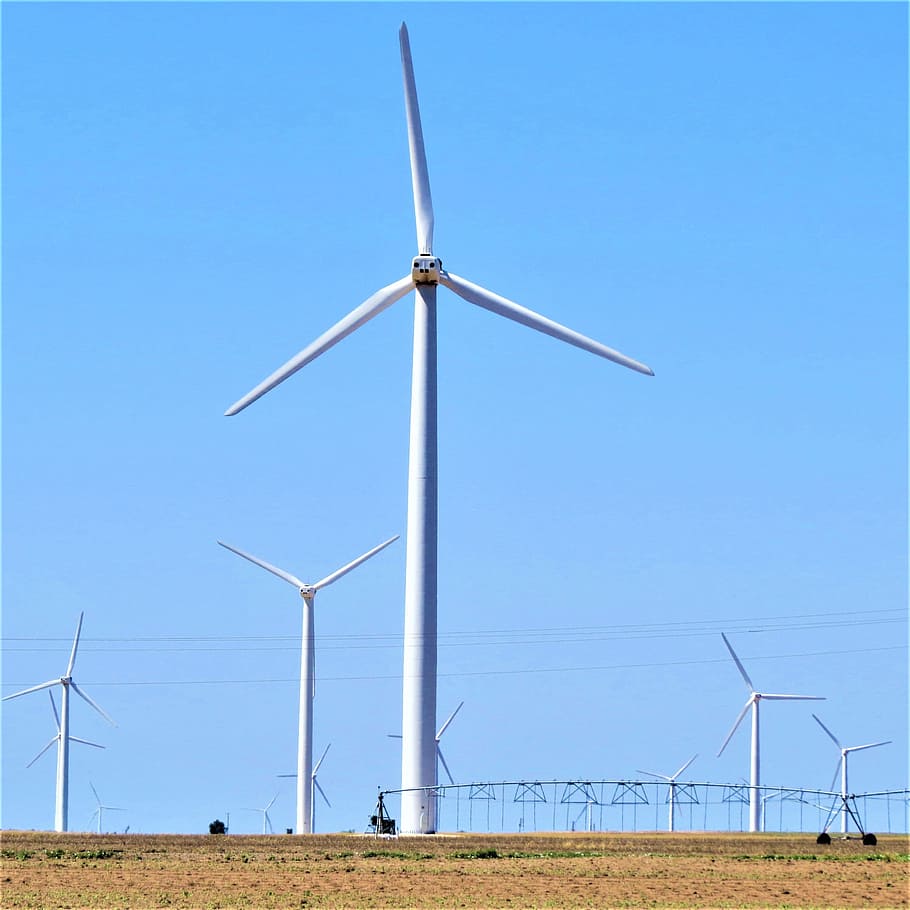 Technology, Modern, Windmill, North Texas, modern windmill