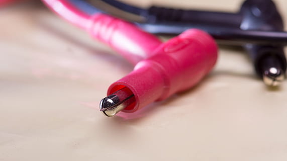 two red and black cords on beige surface, Probes, Multimeter HD wallpaper