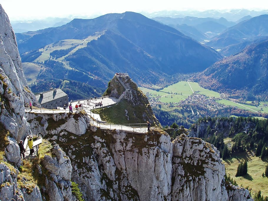 mountain, wendelstein, mountains, landscape, view, alpine, upper bavaria HD wallpaper