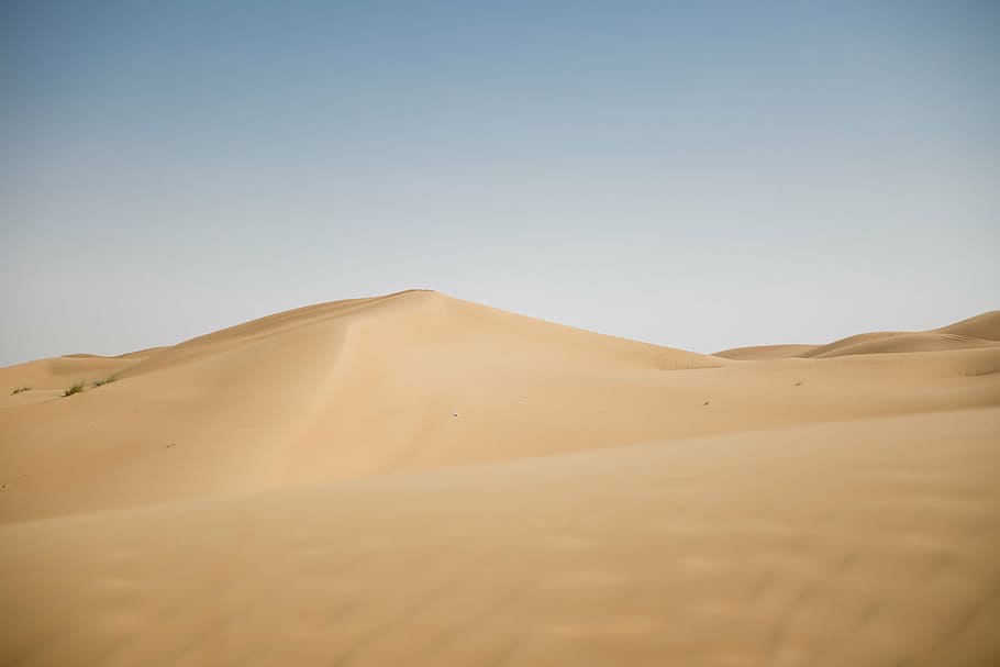 sand dunes, arabic, arabian, desert, hot, heat, relax, empty, HD wallpaper
