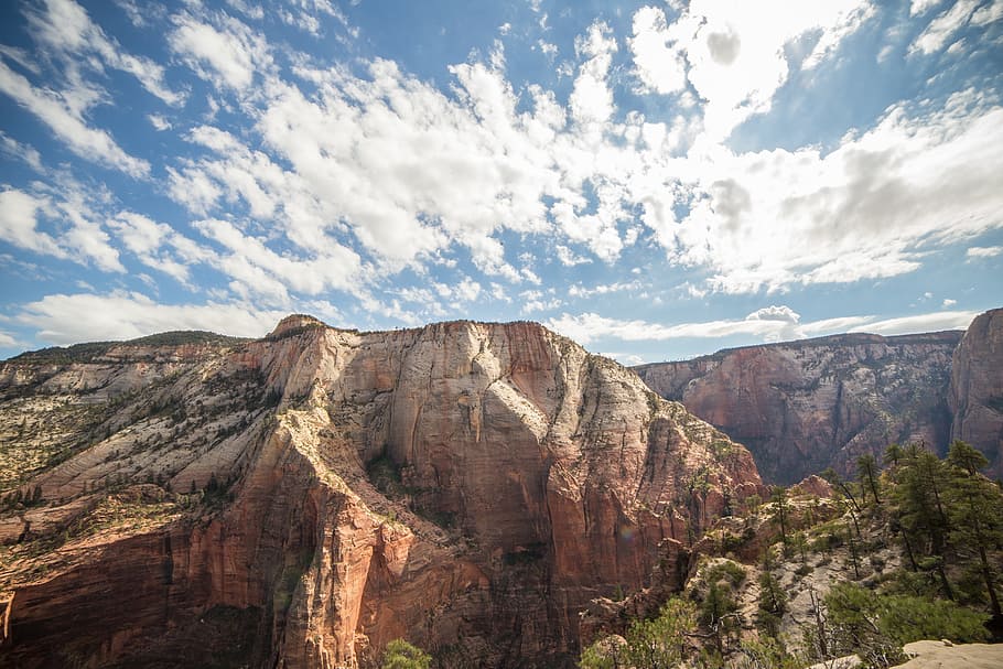 nature, landscape, clouds, sky, rocks, rock formation, mountain HD wallpaper