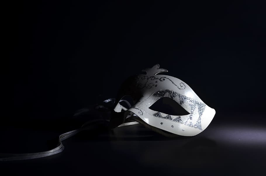 closeup photography of white masquerade eye mask, Mystery, Elegant, HD wallpaper