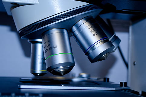 gray microscope, slide, research, close-up, test, experiment HD wallpaper