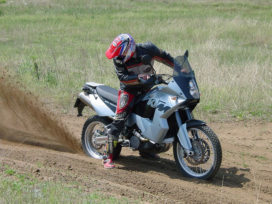 person driving motorcycle, power, ktm, engine, enduro, sports HD wallpaper