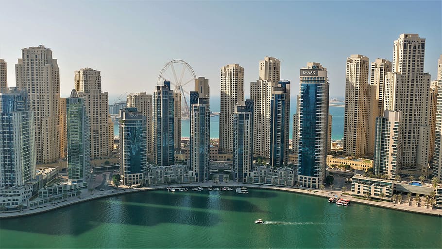 dubai, city, architecture, water, emirates, tourism, u a e, HD wallpaper