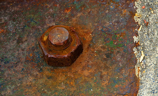 screw, nut, rust, metal, detail, industrial, rusty, old, weathered HD wallpaper
