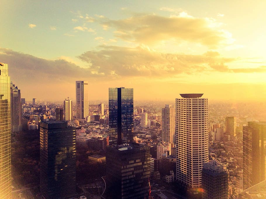 Building, Japan, Architecture, Glass, urban, city, construction HD wallpaper