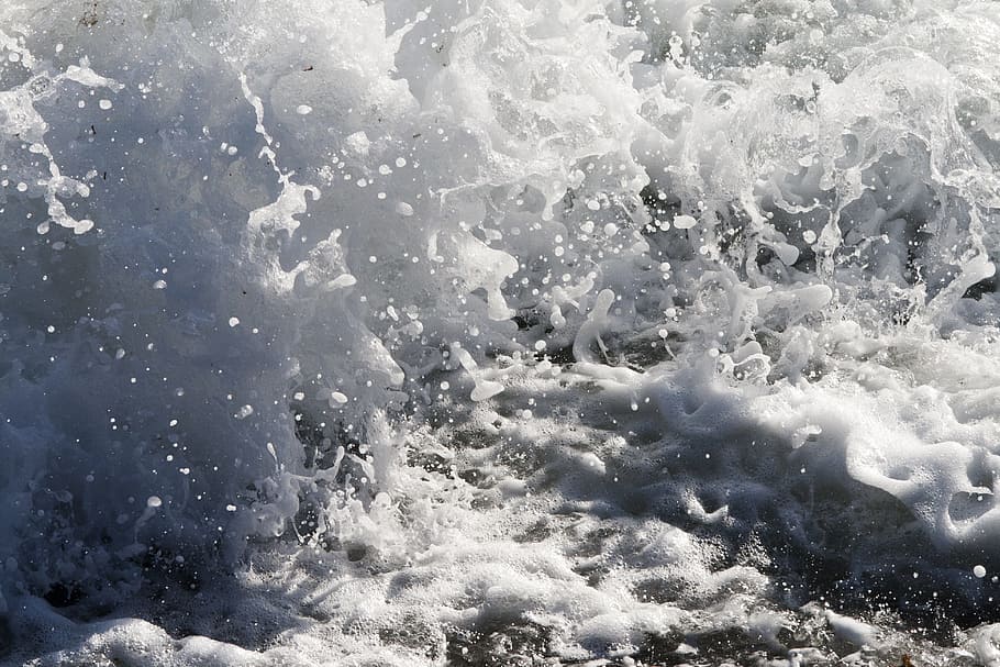 texture, surf, foam, ocean, sea, beach, white, waves, water HD wallpaper