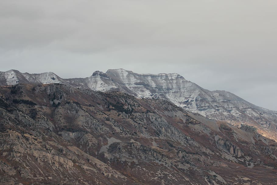 Mount Timpanogos, Mountain, utah, snow, landscape, wasatch, HD wallpaper