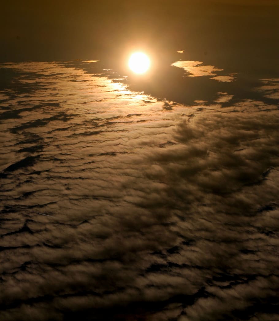 sunset, sky, cloud, red, beauty in nature, tranquility, tranquil scene HD wallpaper