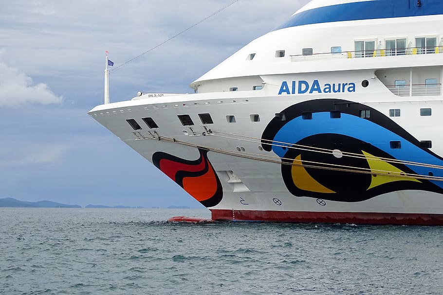 cruise ship, bug, aida, cruiser, transportation, mode of transportation HD wallpaper