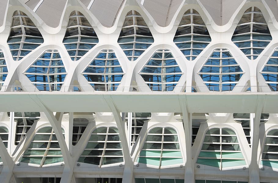 windows, white, spain, new building, art, modern, design, architecture HD wallpaper
