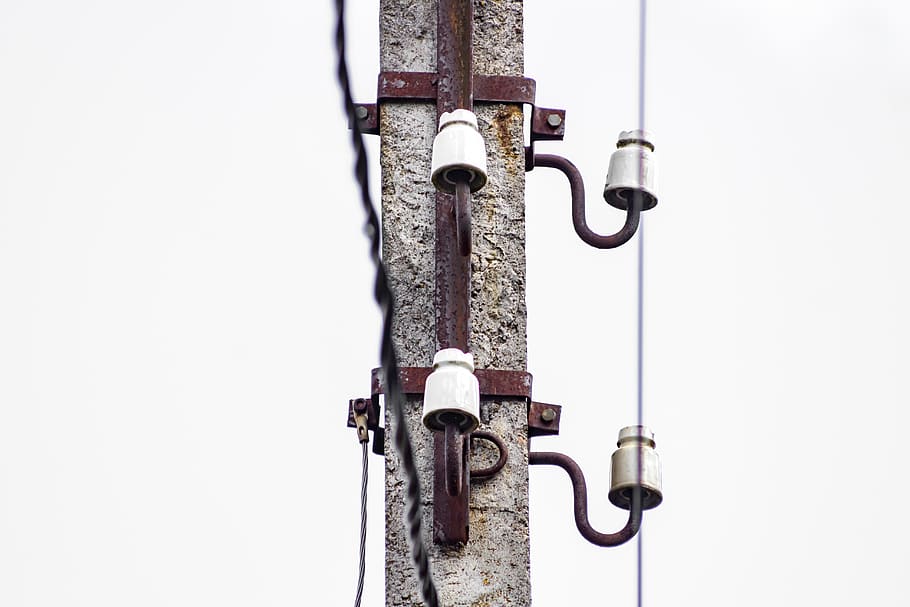 post, wire, electricity, network, connection, electrification of HD wallpaper