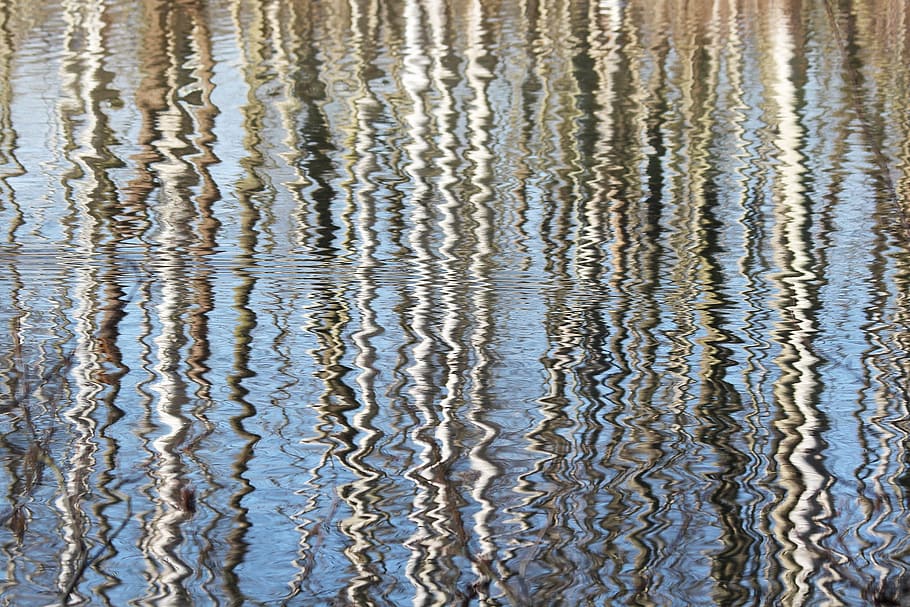 water, reflection, nature, river, light reflections, contrast HD wallpaper