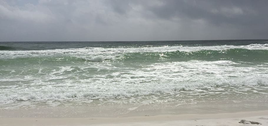 gulf, sea, sun, water, beach, sky, land, wave, cloud - sky HD wallpaper
