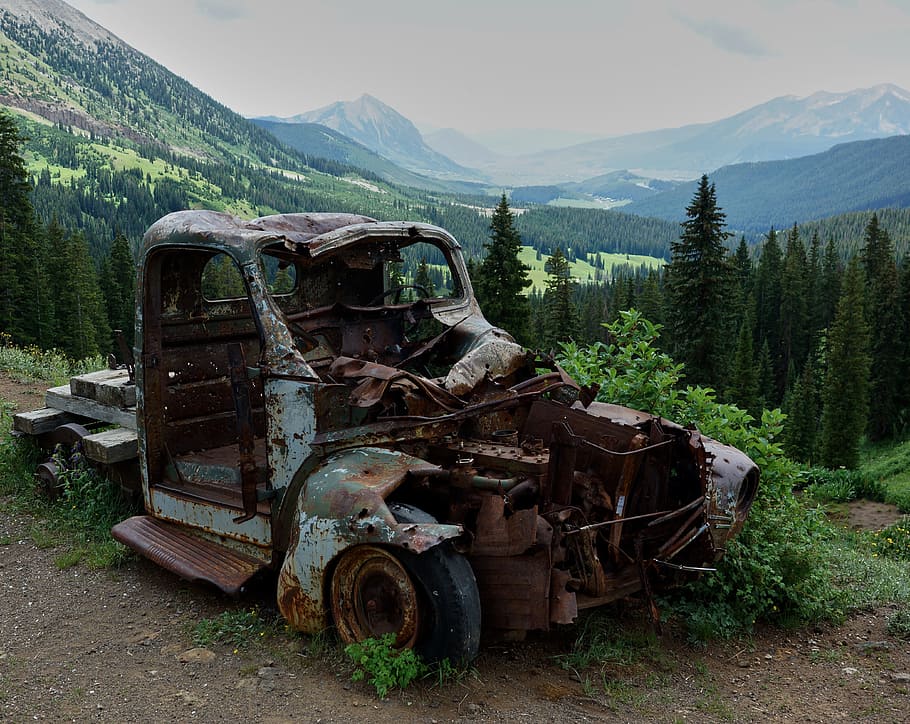 rust, car, metal, old, vehicle, broken, junk, abandoned, weathered HD wallpaper