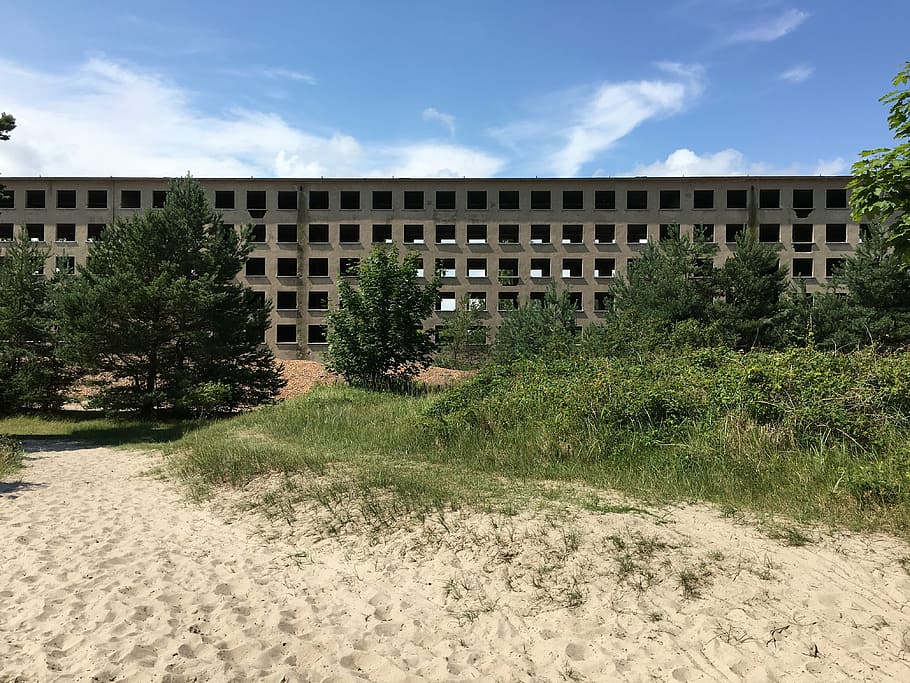 prora, ruin, view, rügen, left, building, beach, resort, nazi-planned HD wallpaper