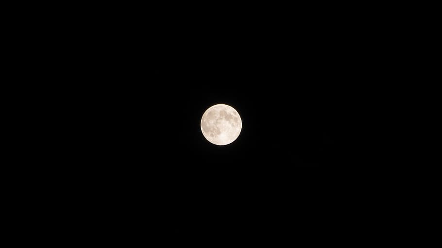 moon, moonlight, full moon, night, sky, dark, nature, space HD wallpaper