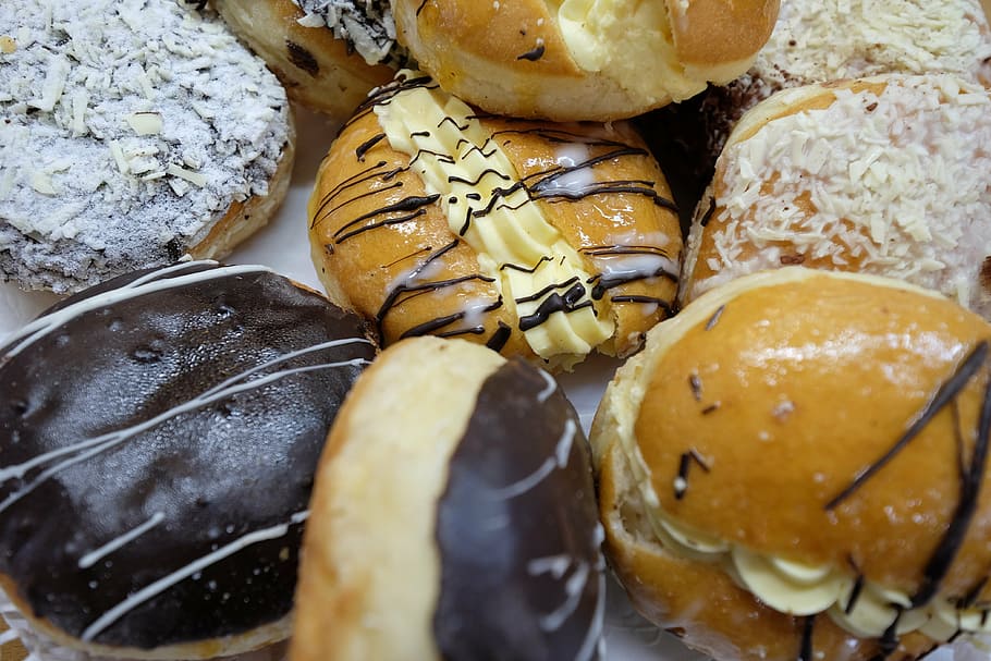 carnival, berlin, pancake, candy, pastries, food, food and drink HD wallpaper
