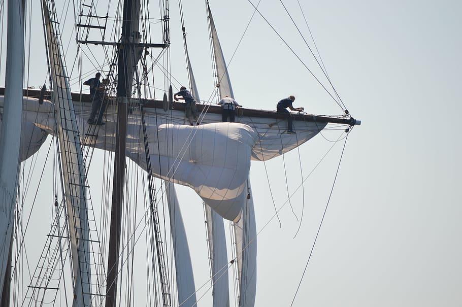 tall ship, rigging, sail, spar, vintage, nautical vessel, sailboat, HD wallpaper