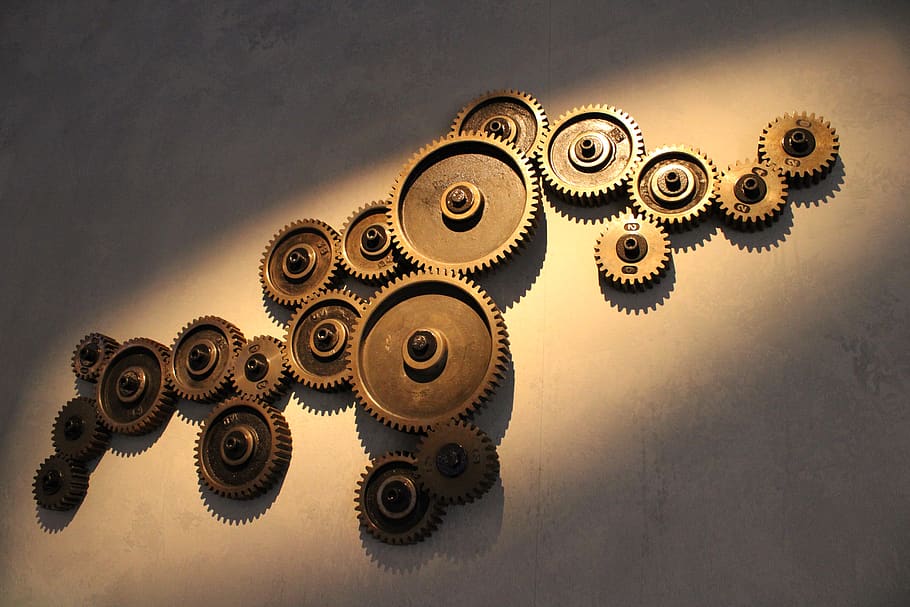 gears, factory, industry, industrial, mechanical, machinery