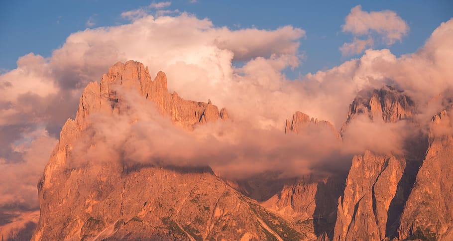 nature, sky, clouds, cloudy, geological, idyllic, mountain, scenery HD wallpaper