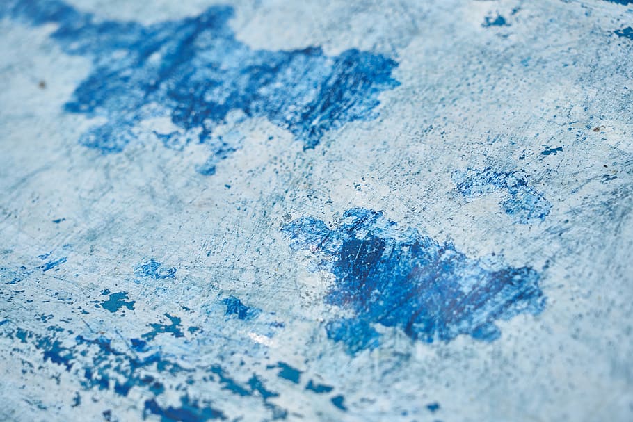 plaster, white, blue, dirty, wall, ground, macro, detail, pattern HD wallpaper